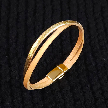 Bracelet cuir croisé