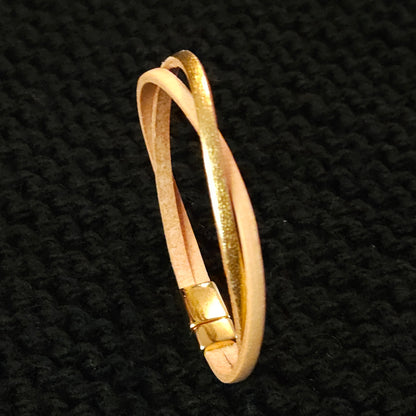 Bracelet cuir croisé