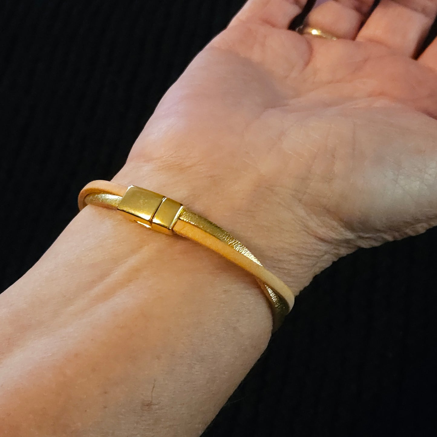 Bracelet cuir croisé