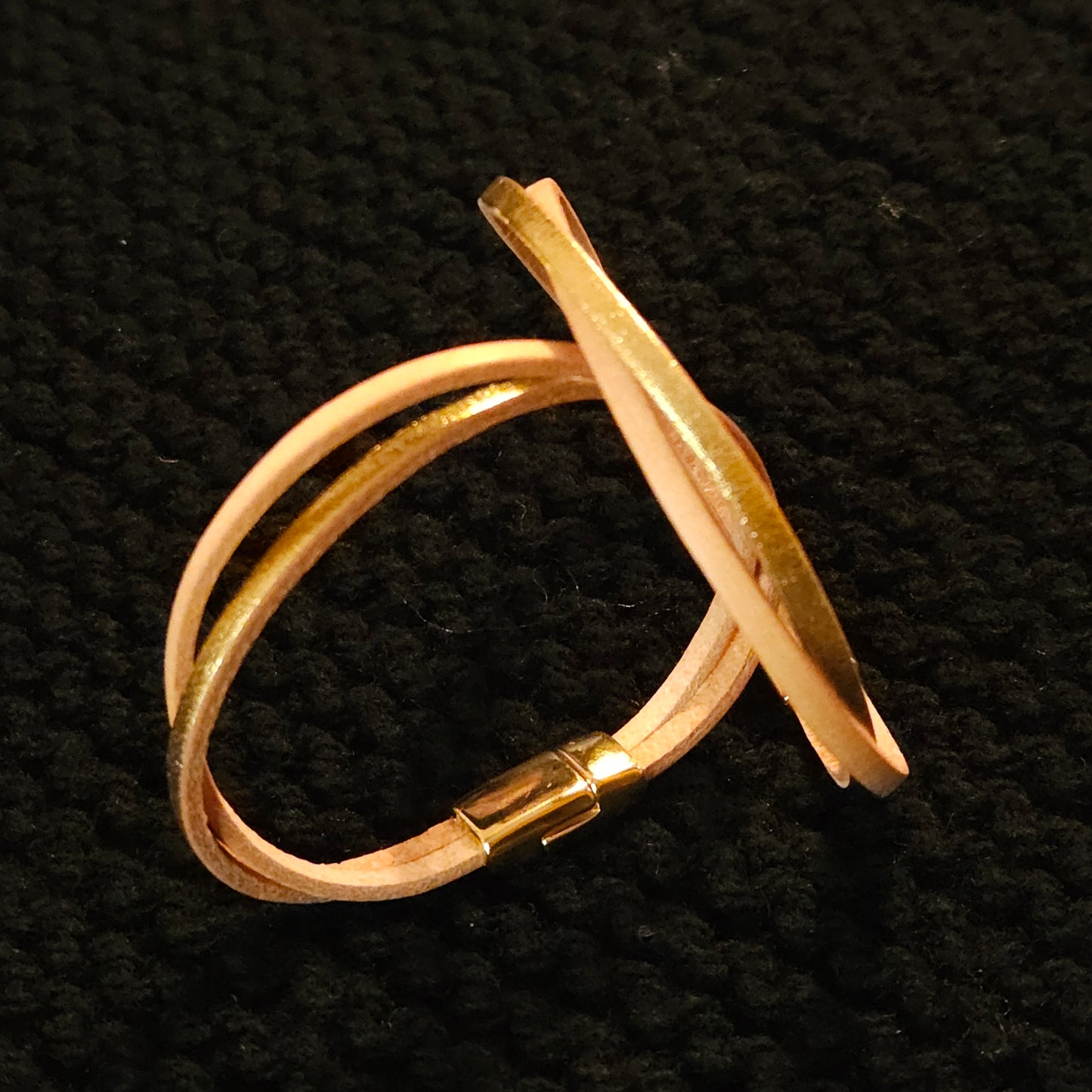 Bracelet cuir croisé