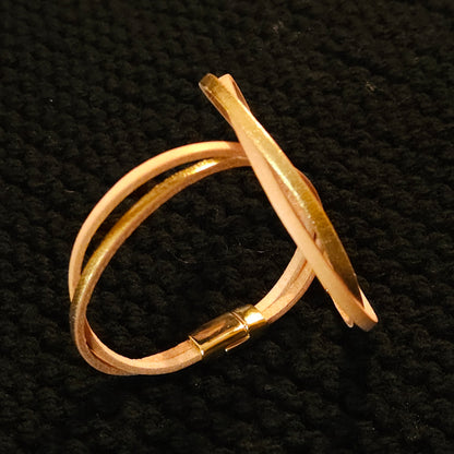 Bracelet cuir croisé