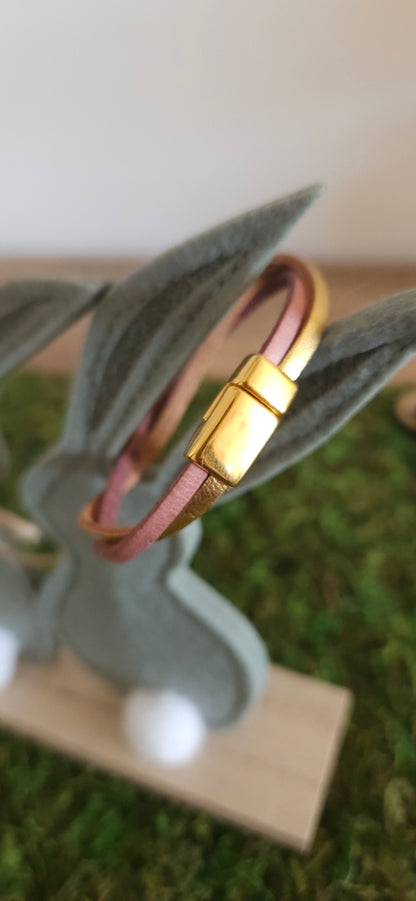 Bracelet cuir croisé