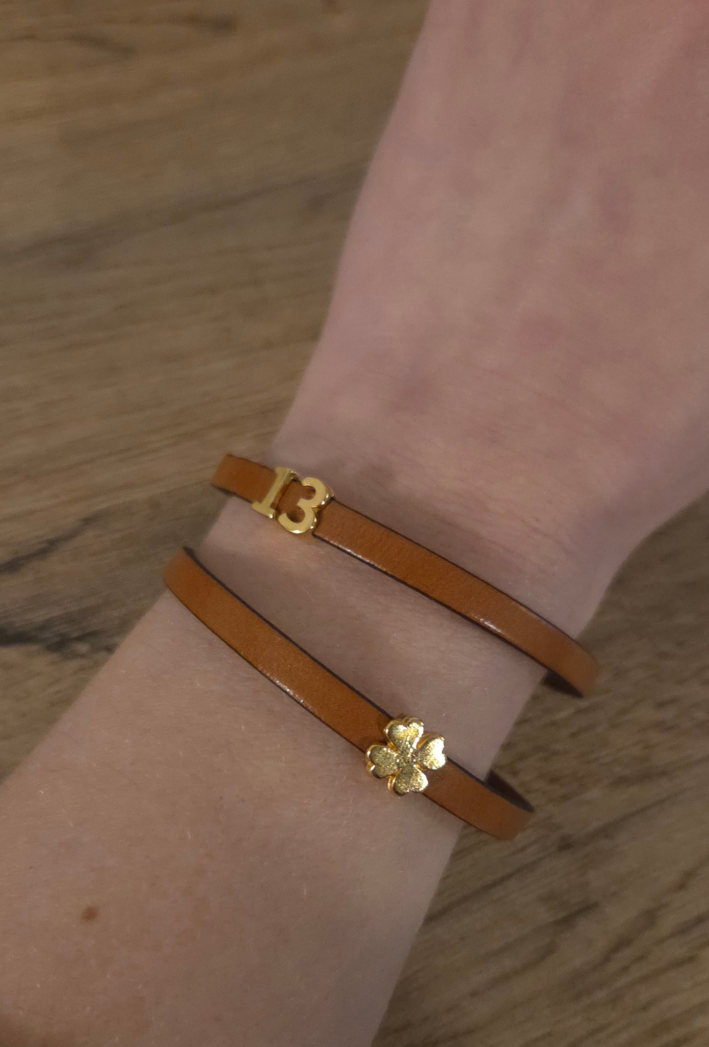 Bracelet porte-bonheur en cuir
