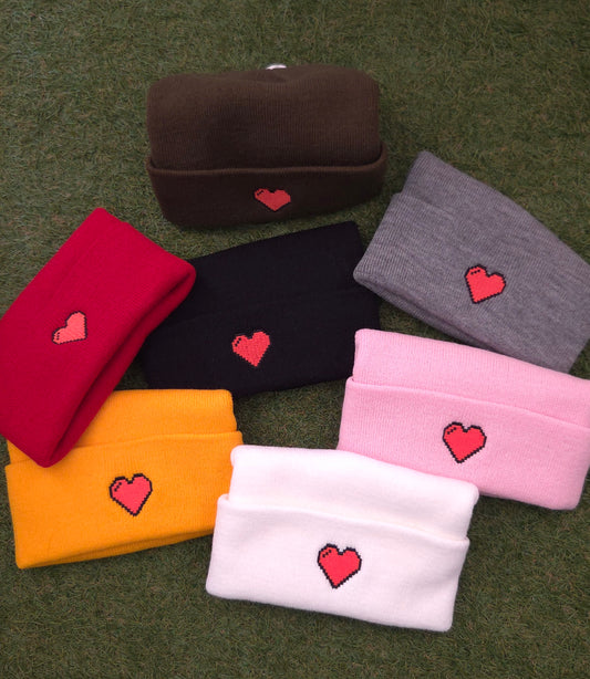 Bonnets Pixel heart