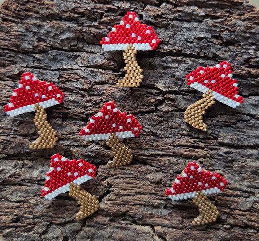 Broches ou magnets Champignon amanite